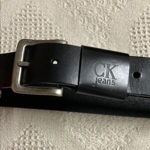 CK Jeans Black Leather Belt